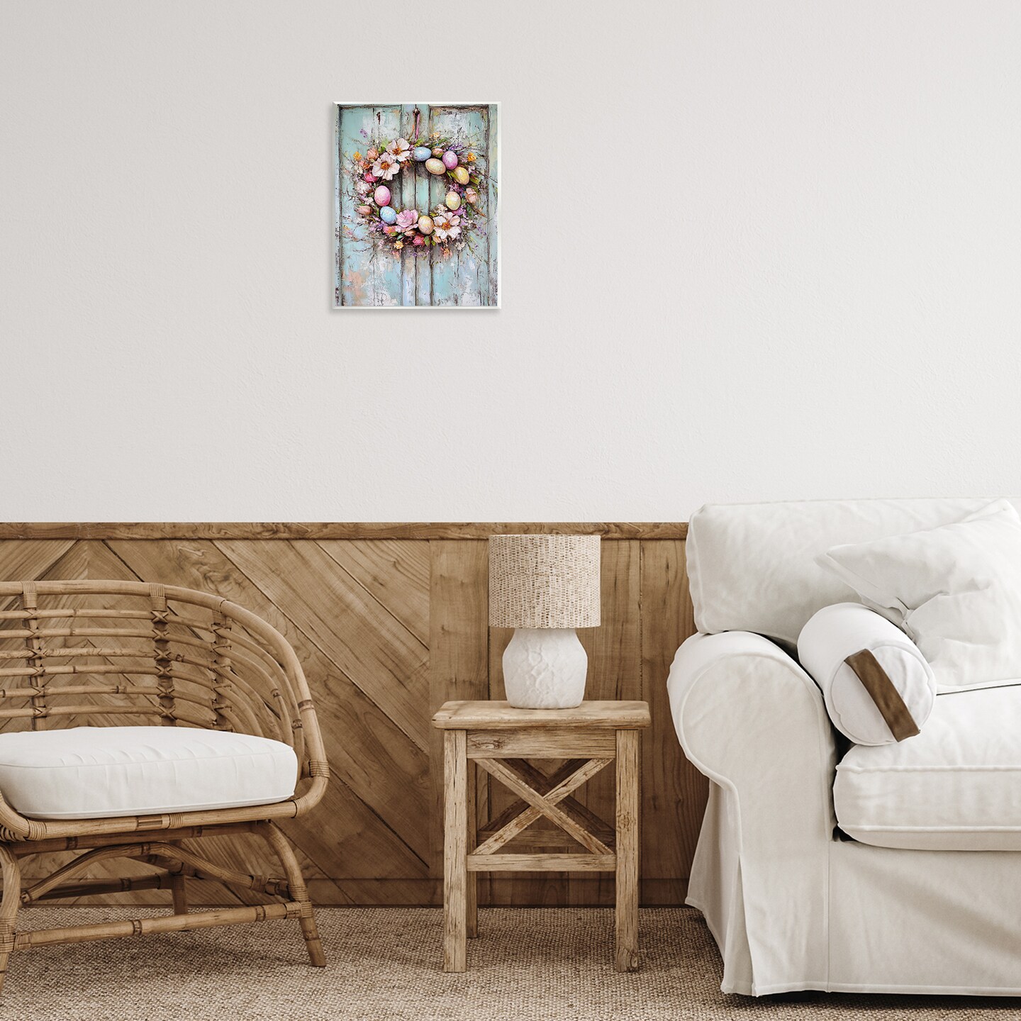 Stupell Industries Rustic Easter Egg Wreath Wall Plaque By Franklyn Gregory