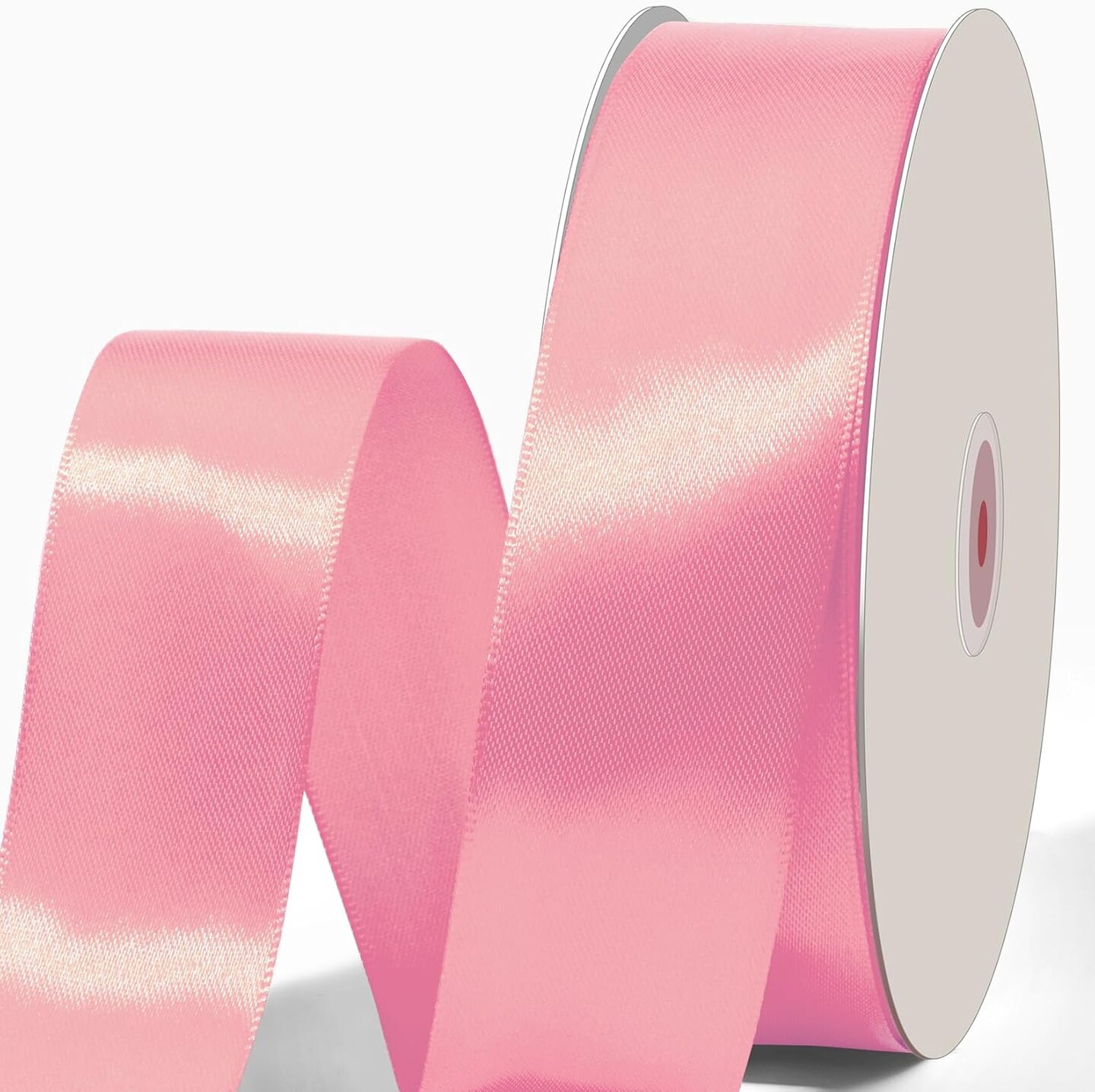 100 Yard 1-1/2 Inch Pink Satin Ribbon