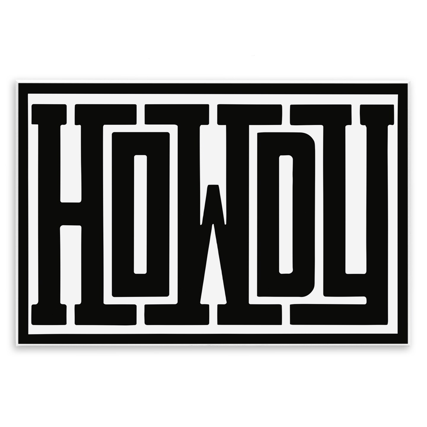 Stupell Industries Bold Vintage Howdy Greeting Wall Plaque By Lettered and Lined