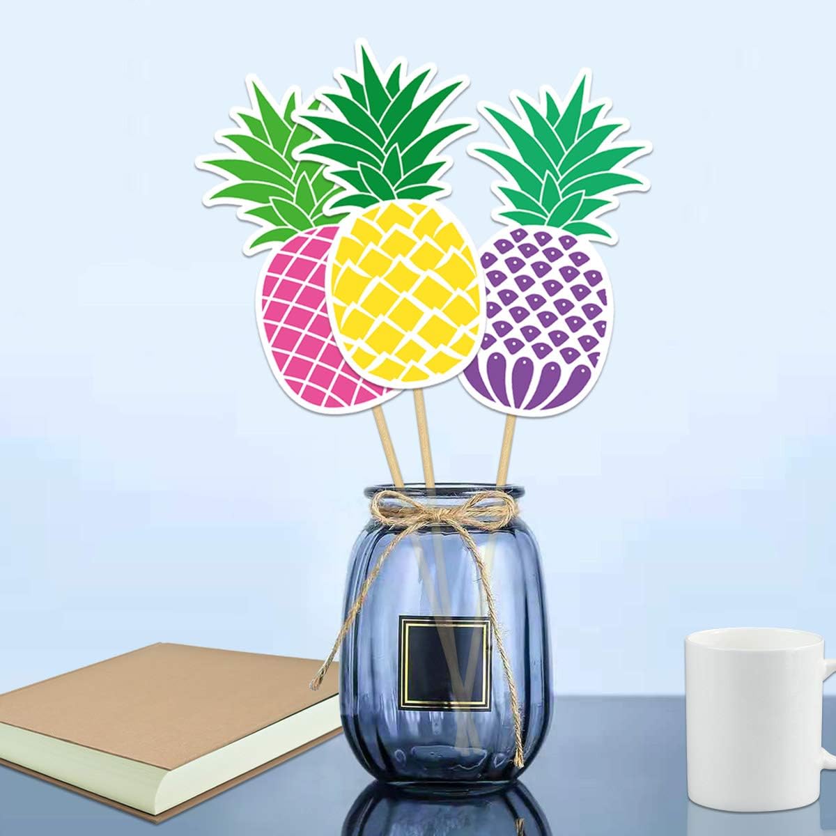 Pineapple Cutouts 54 Pcs Tropical Cut-Outs