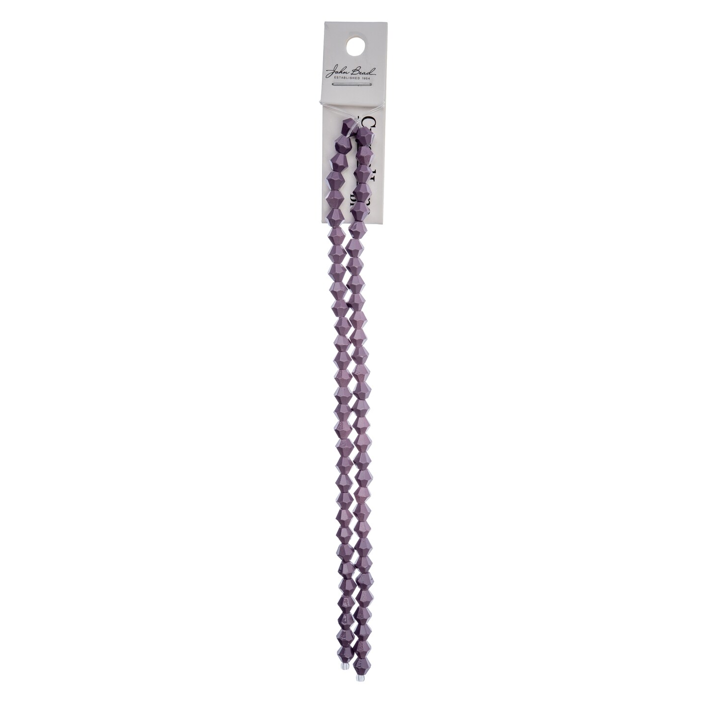Crystal Lane DIY 2-Strand 7in Opaque Finish Glass Bicone Bead Strands