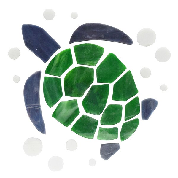 Pre-Cut Stained Turtle-Make Your own Beautiful Glass Project.