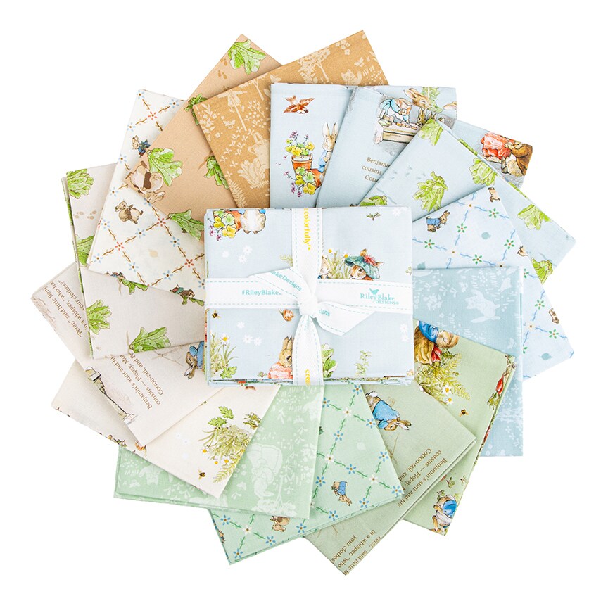 Peter Rabbit and Benjamin Bunny Fat Quarter Bundle by Riley Blake Designs for Riley Blake (FQ-17250-15)