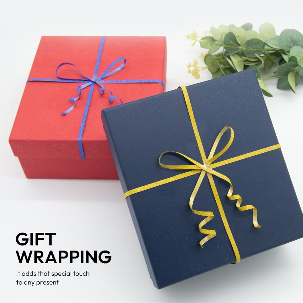 500 Yards Red Glitter Curling Ribbon – 1/5" Balloon String for Gifts, Crafts & Party Decor