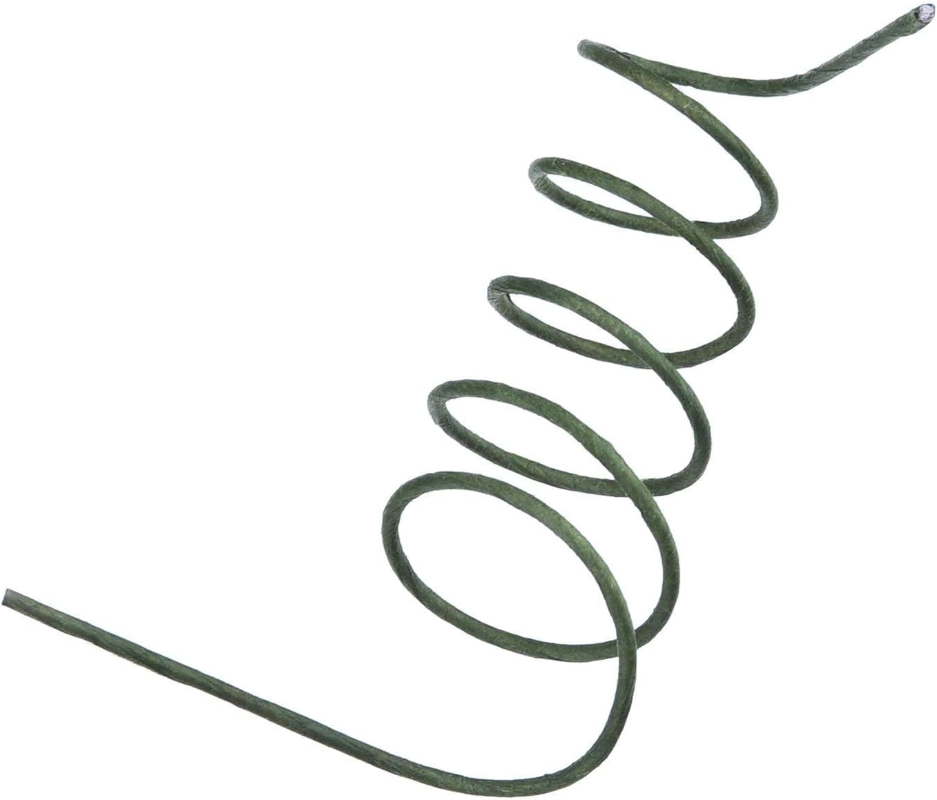 60 Pieces 18 Gauge Floral Stem Wire 14 Inch Crafting Floral Paper Wrapped Wire, Dark Green