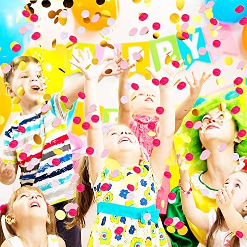 8 PCS Confetti Poppers Cannons for Gender Reveal Wedding Birthday Graduation Baby Shower Anniversary Christmas New Year's Kids Fun Party Supplies Decorations and Favors (Pink + Gold)