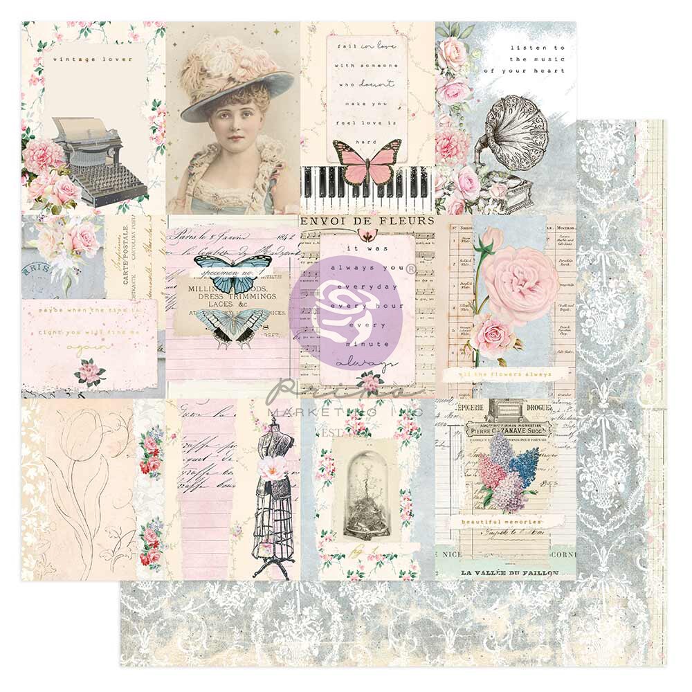 655350999759 French Blue Collection 12&#xD7;12 Sheet &#x2013; Always &#x2013; 1 sheet 12&#x2033;x12&#x2033; w/ foil details