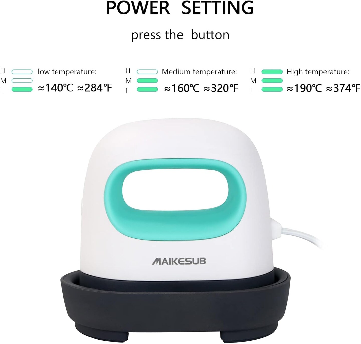 Mini Heat Press Machine Easy to Use for T Shirts Shoes Hats Small HTV Iron on Vinyl Projects Portable Heating Transfer Iron Green