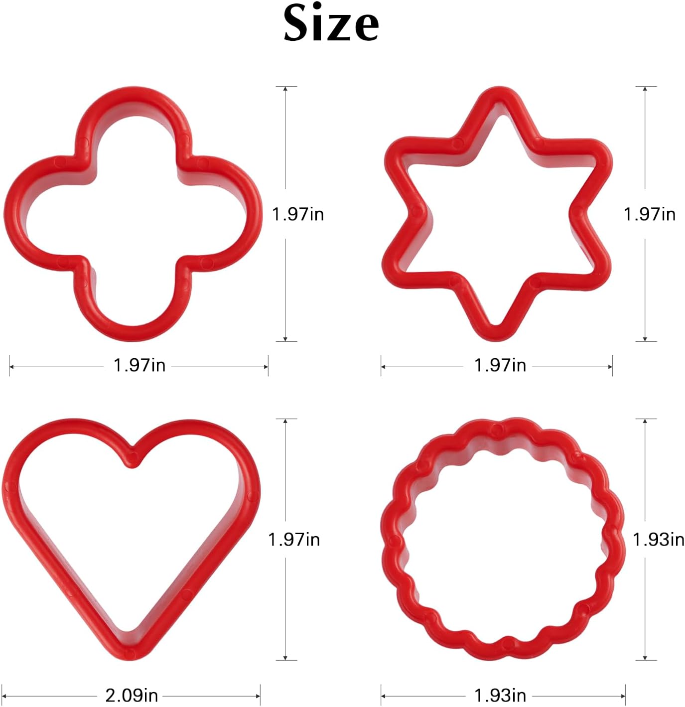 Cookie Cutter Set 24 Pieces Pancake Maker Supplies 2 Inch