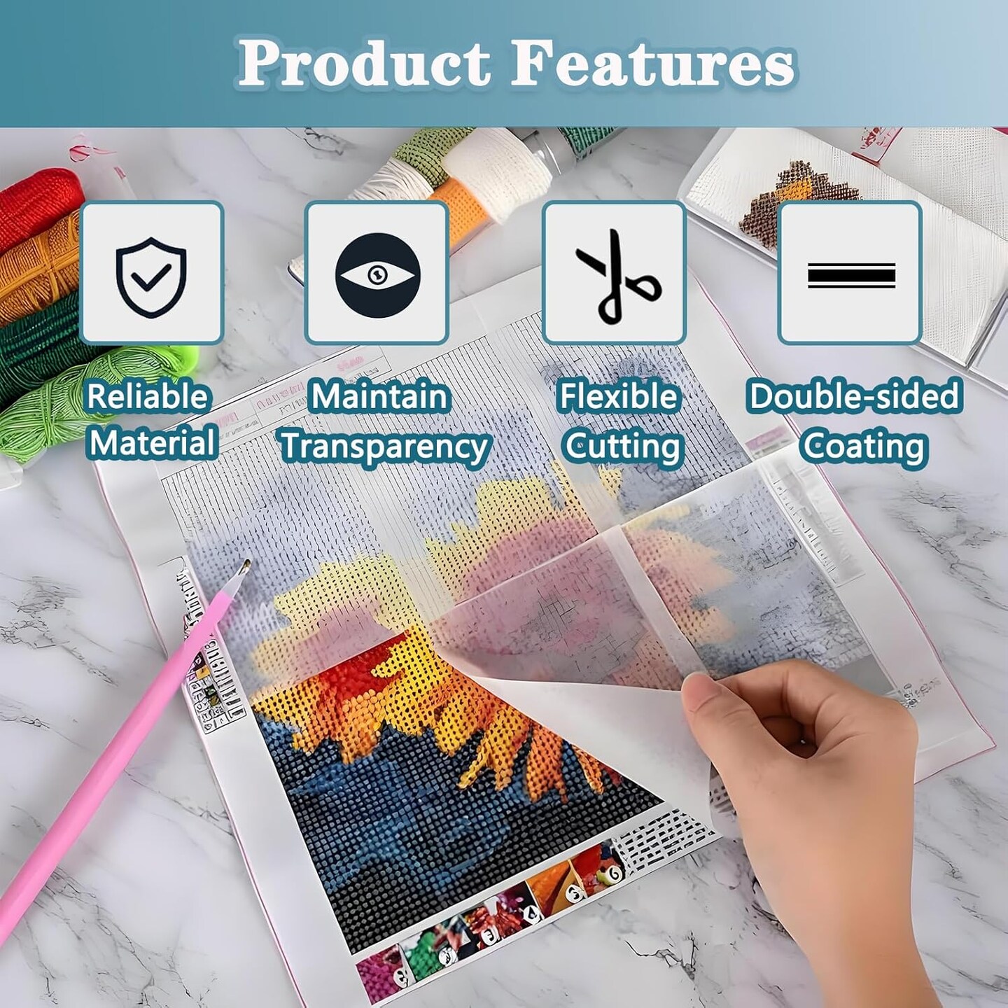 Diamond Painting Release Paper, Double-Sided Non-Stick Release Paper for Diamond Art 15x10cm Diamond Painting Cover Replacement for 5D Diamond Painting Accessories and Tools - 200 Pieces