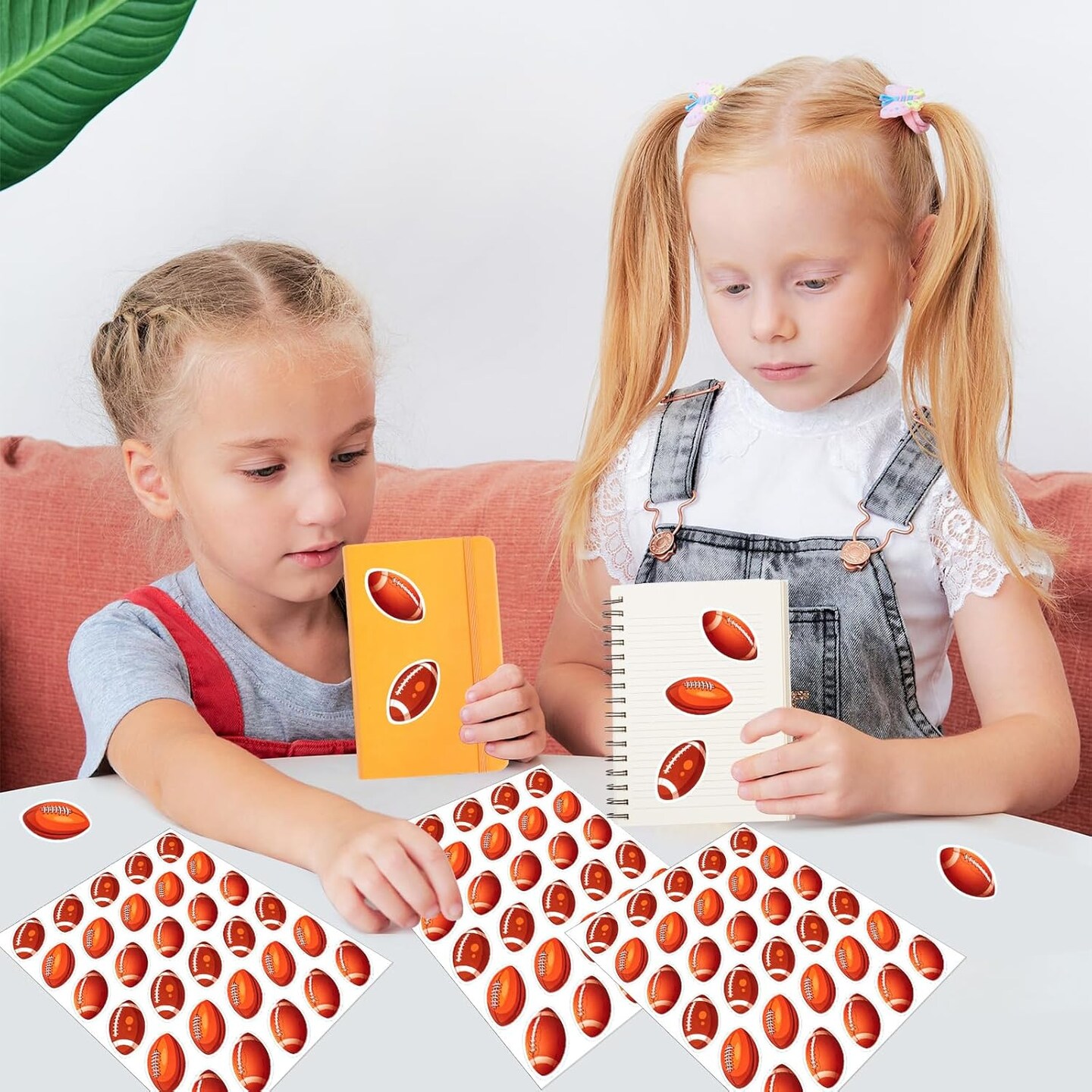 600Pcs Football Stickers for Kids, Self Adhesive Football Sports Stickers, Sports Ball for Poster Board Water Bottles Scrapbook Team Present Birthday Gathering Supplies