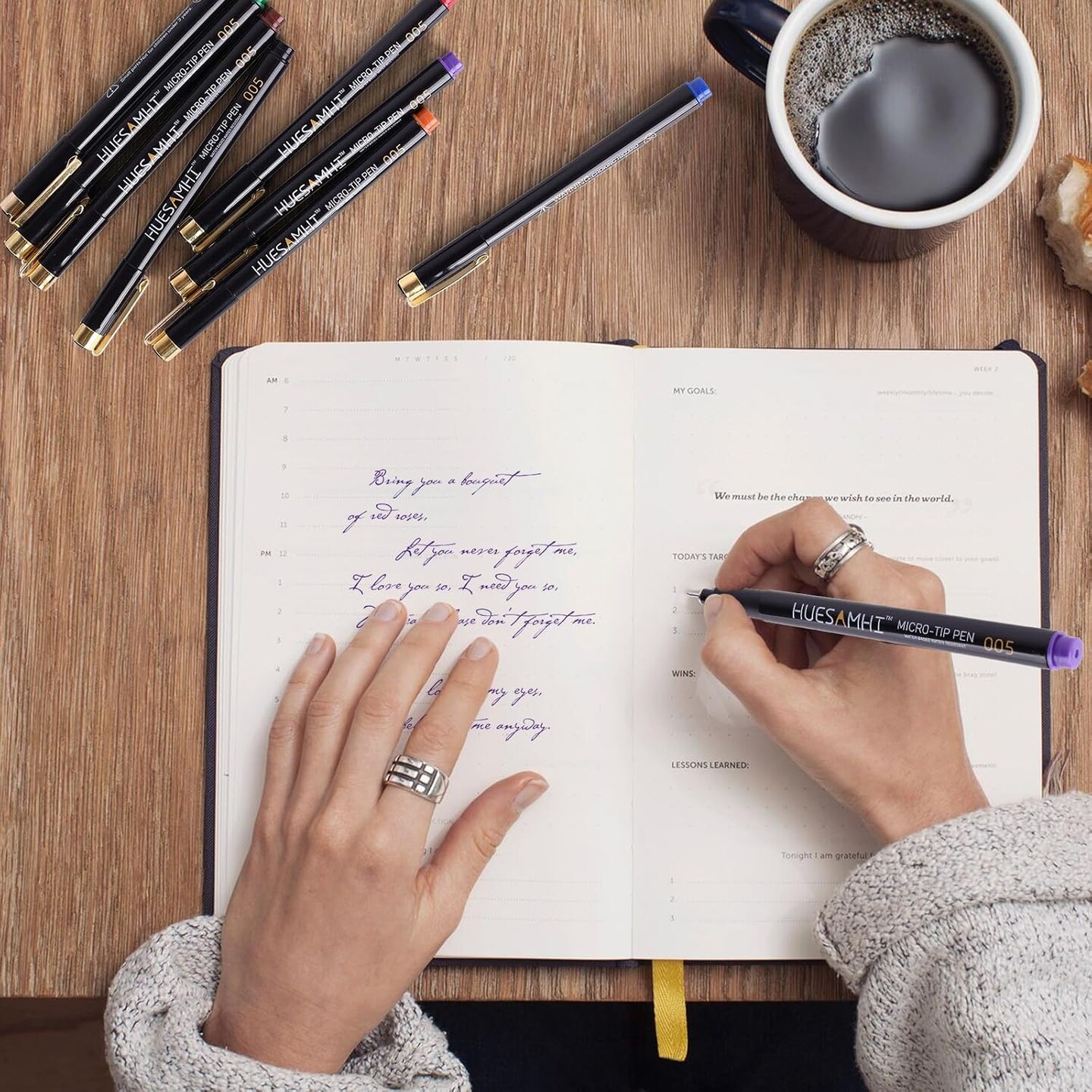 8 Colors Waterproof Ink,FineLiner Pens for Art Illustration,Sketching, Anime, Bullet journal,and Technical Drawing