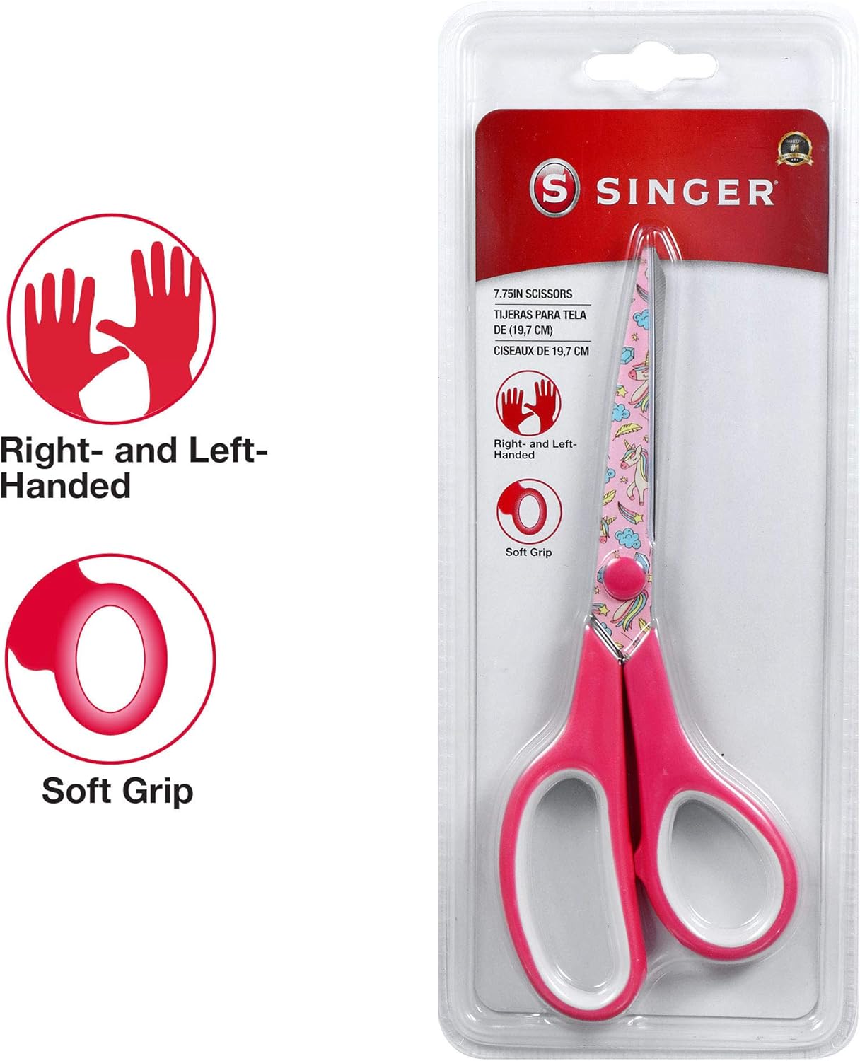 Non-Stick Blades, Unicorn Print Scissors, Multi
