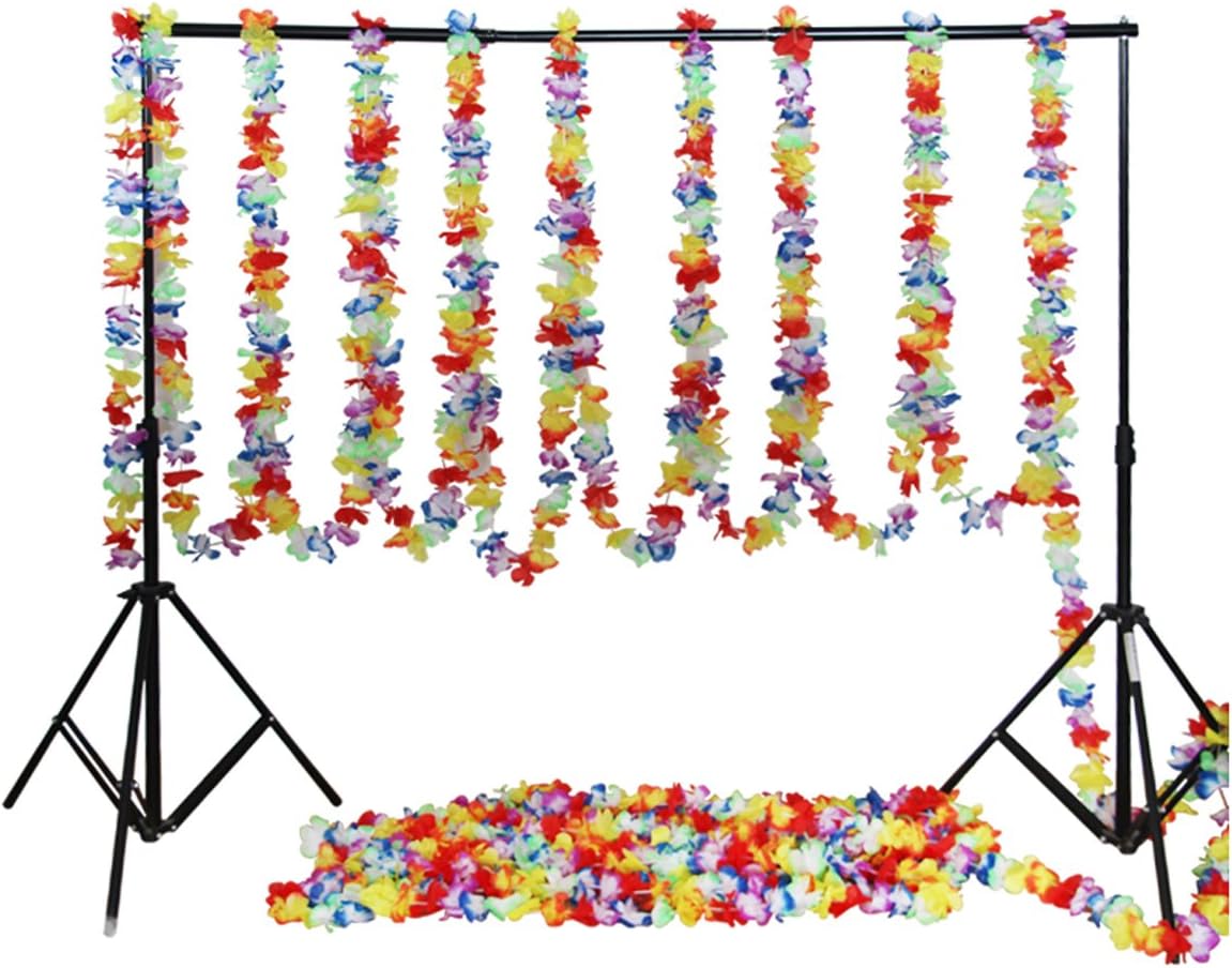 32ft Summer Tropical Hawaiian Flower Lei Garland Hibiscus Flower Garlands for Party Decorations Multicolored