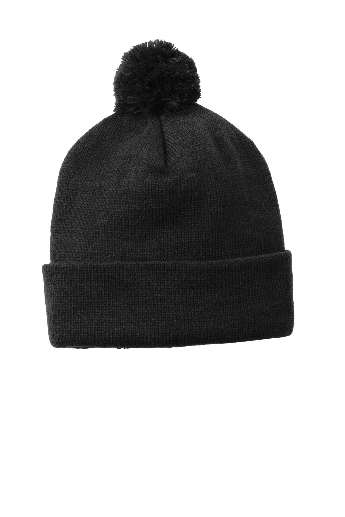Sport-Tek &#xAE; Solid Pom Pom Beanie