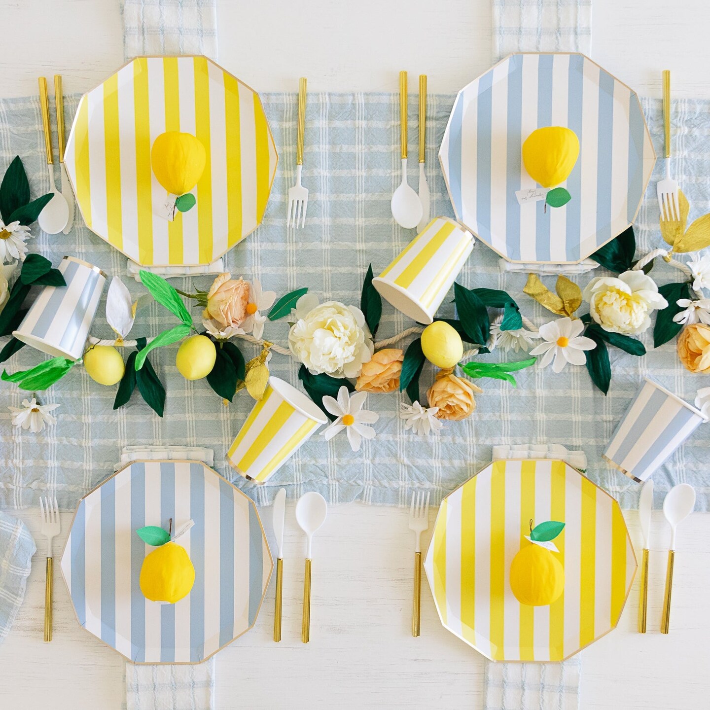 SKY BLUE SIGNATURE CABANA STRIPE CUPS