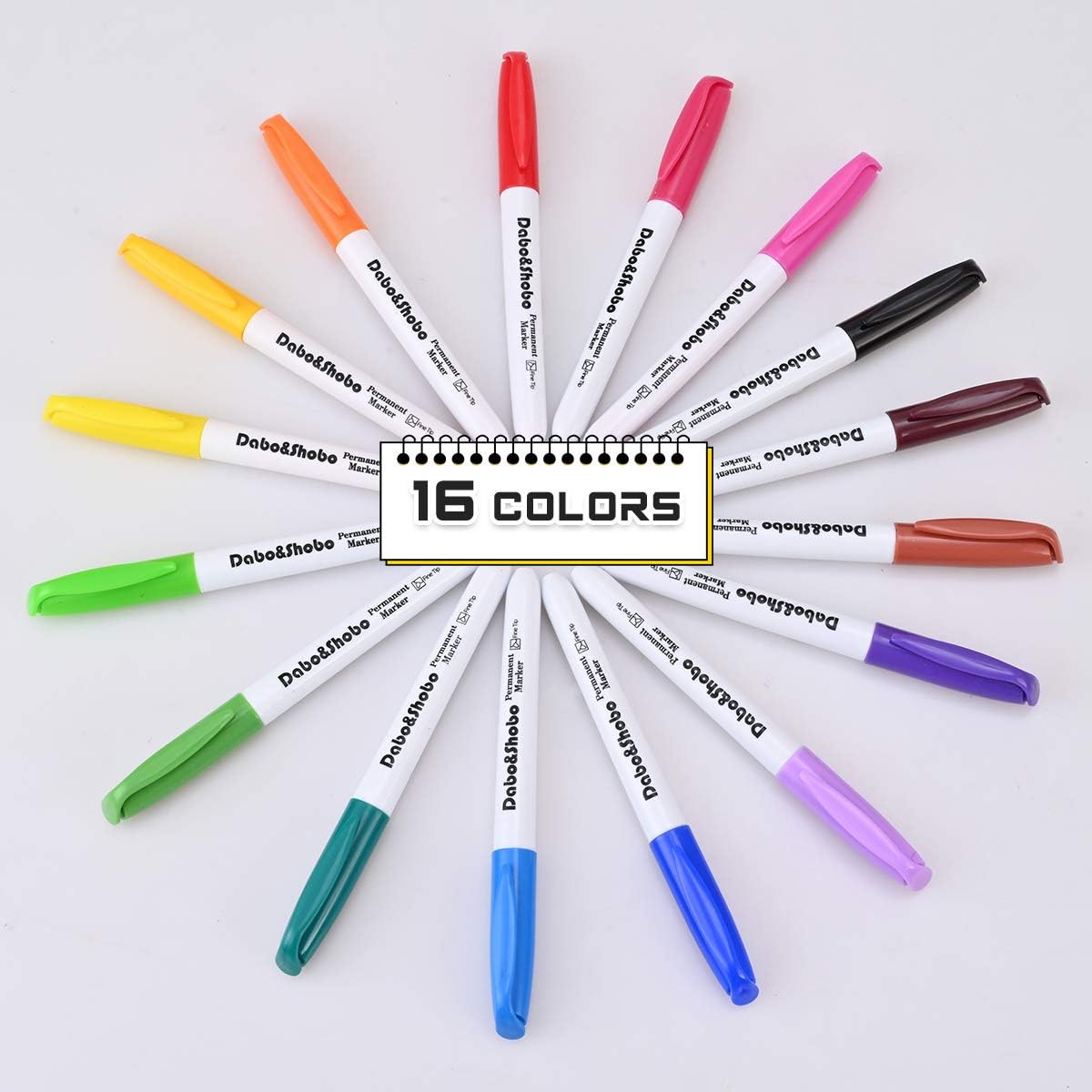 48 Colors Permanent Markers, Fast Drying, Suitable For Classroom Office Meeting,Works On Plastic, Wood, Stone, Metal and Glass for Doodling, Coloring, Marking