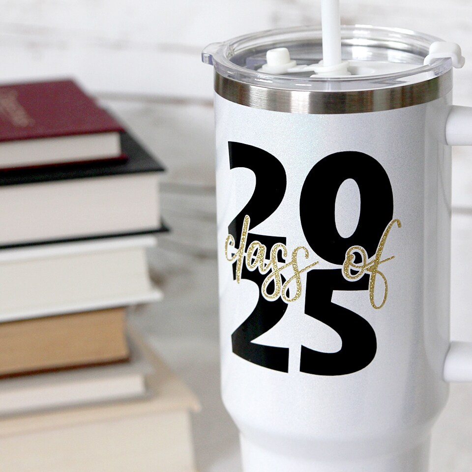 Custom Graduation Tumbler with Silhouette