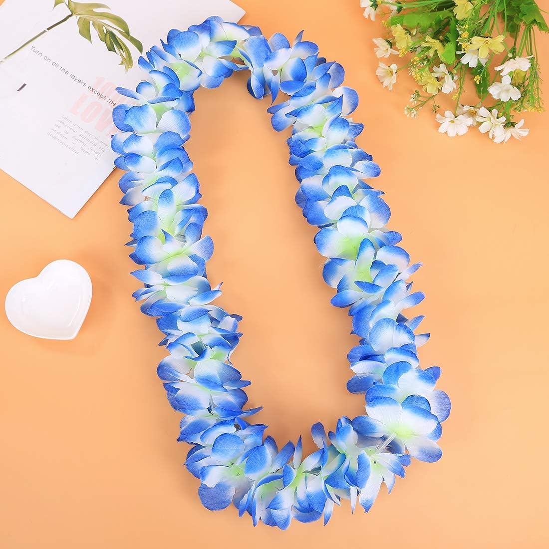 4 pcs Thickened Summer Hawaiian Leis, Perfect Luau Party Supplies for Summer Beach Vacations, Essential Party Decorations (4, 4 Color)