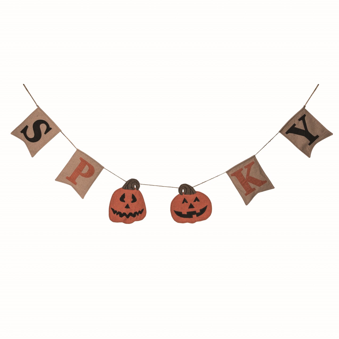 Transpac Polyester 70 in. Multicolor Halloween Spooky Jack-O-Lantern Banner