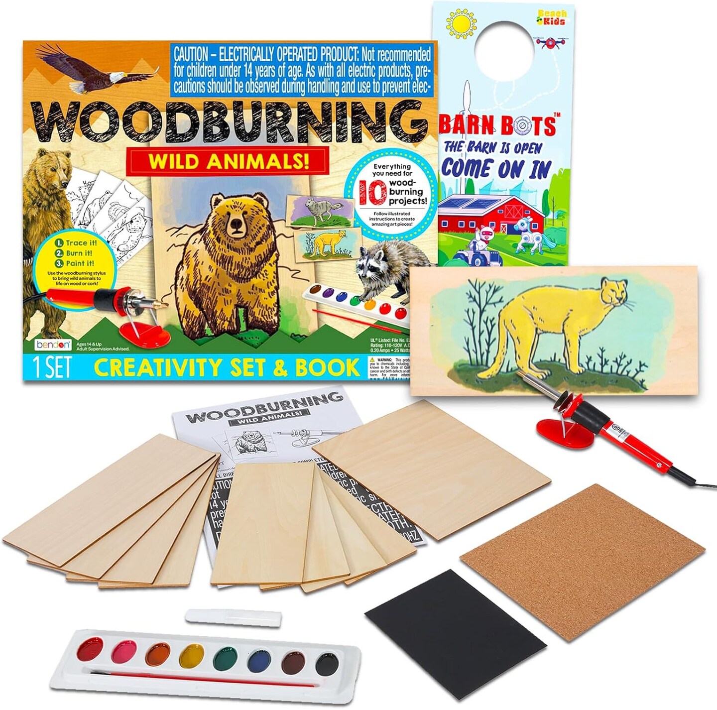 Wood Burning Kit for Beginners - Bundle with Wood Engraving Pen, Paint, Tracing Sheets, More | Beginners Pyrography Wood Burning Craft Project