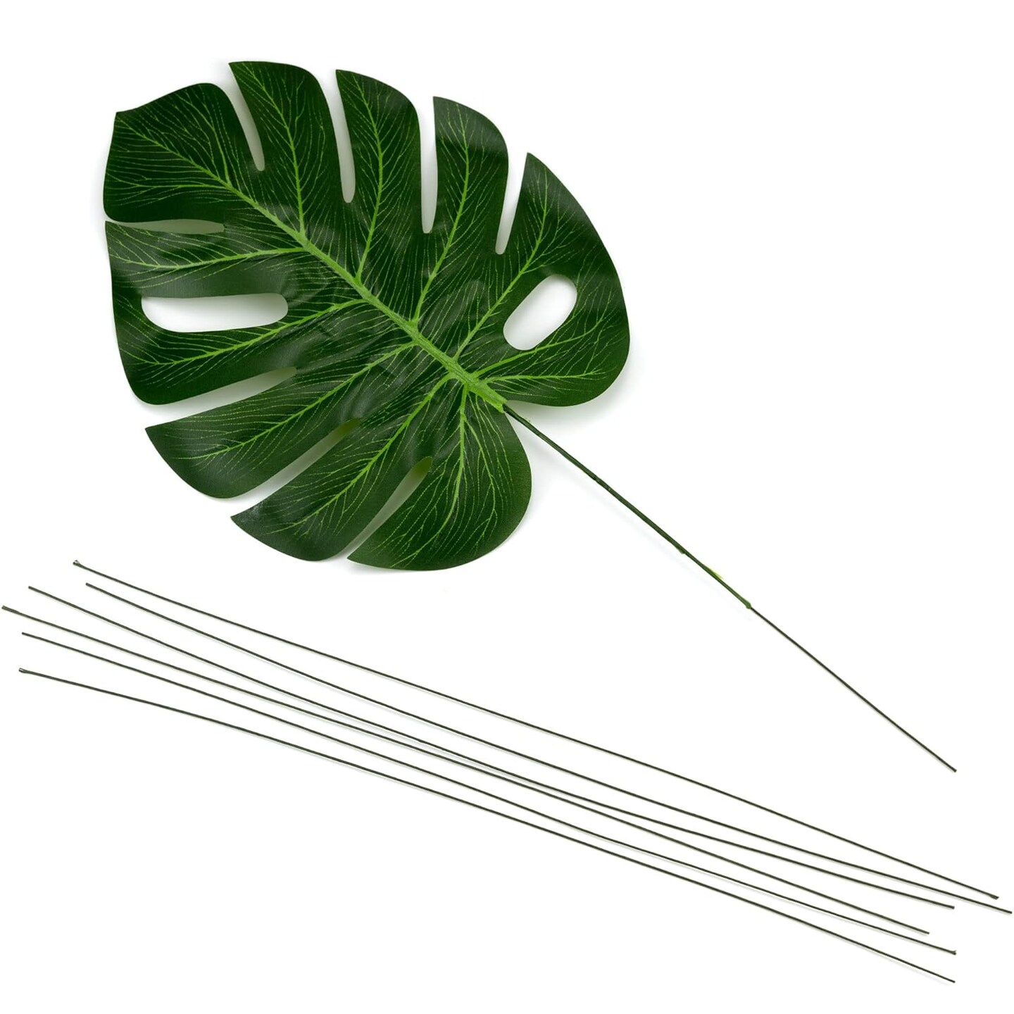 200 Pieces 22 Gauge Dark Green Floral Stem Wire 14 Inch Stem Wire Flower Making Accessory Florist Wire for Crafts Flower Arrangement Stem Wrapping DIY Bouquet Wreath Making Supplies