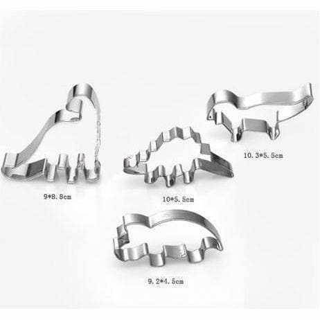 4 PC Dinosaur Cookie Cutters Set