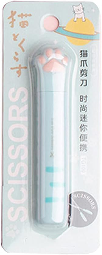 Cute Blue Mini Scissors – Portable Multipurpose Cats Paws Design for Crafts, Sewing & Paper Cutting