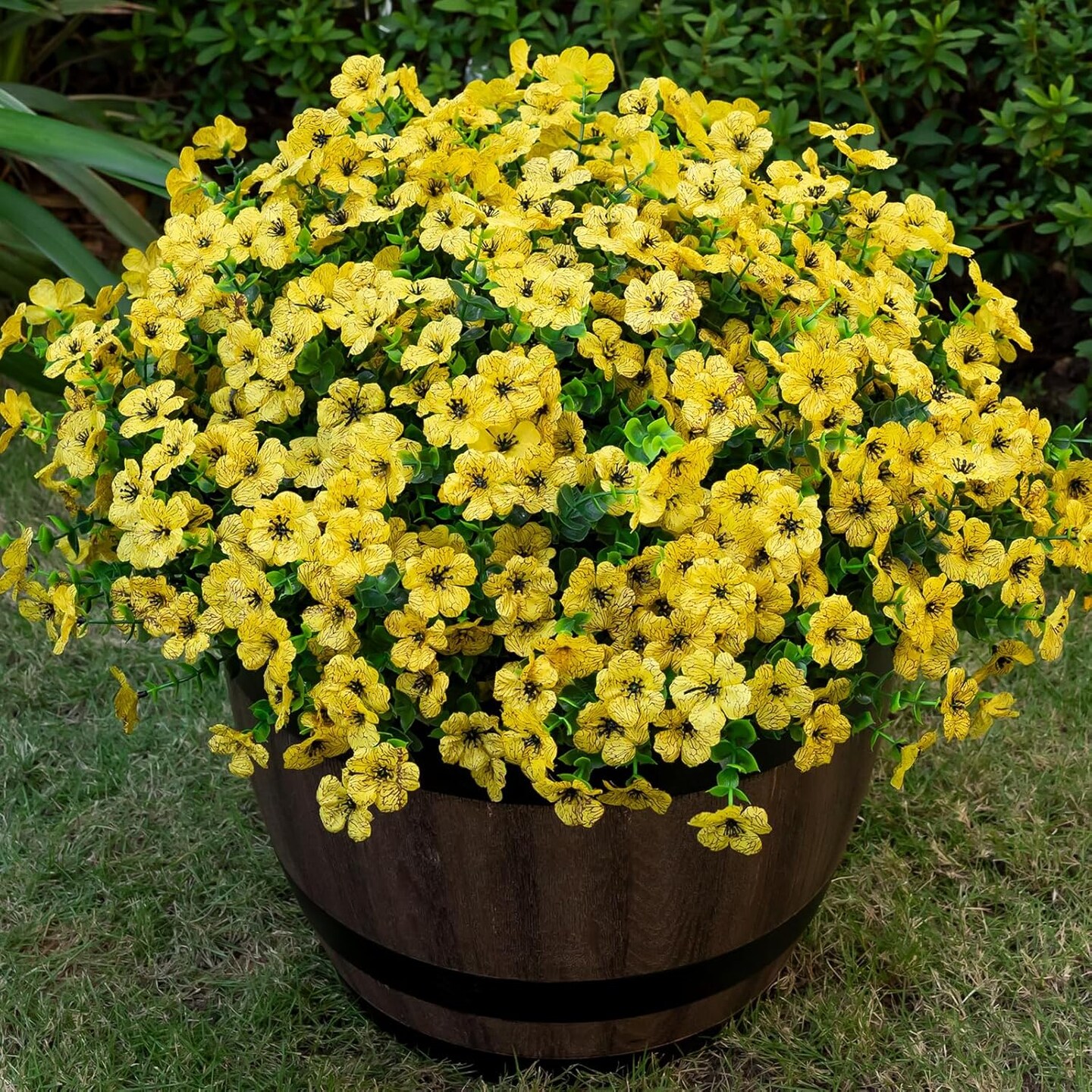20 Bundles Summer Potted Plants Artificial Flowers for Outdoor Fake Plants for Summer Decoration