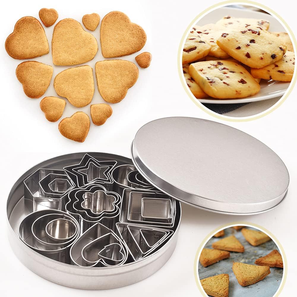 Stainless Steel Mini Cookie Cutter Set 24 Pieces