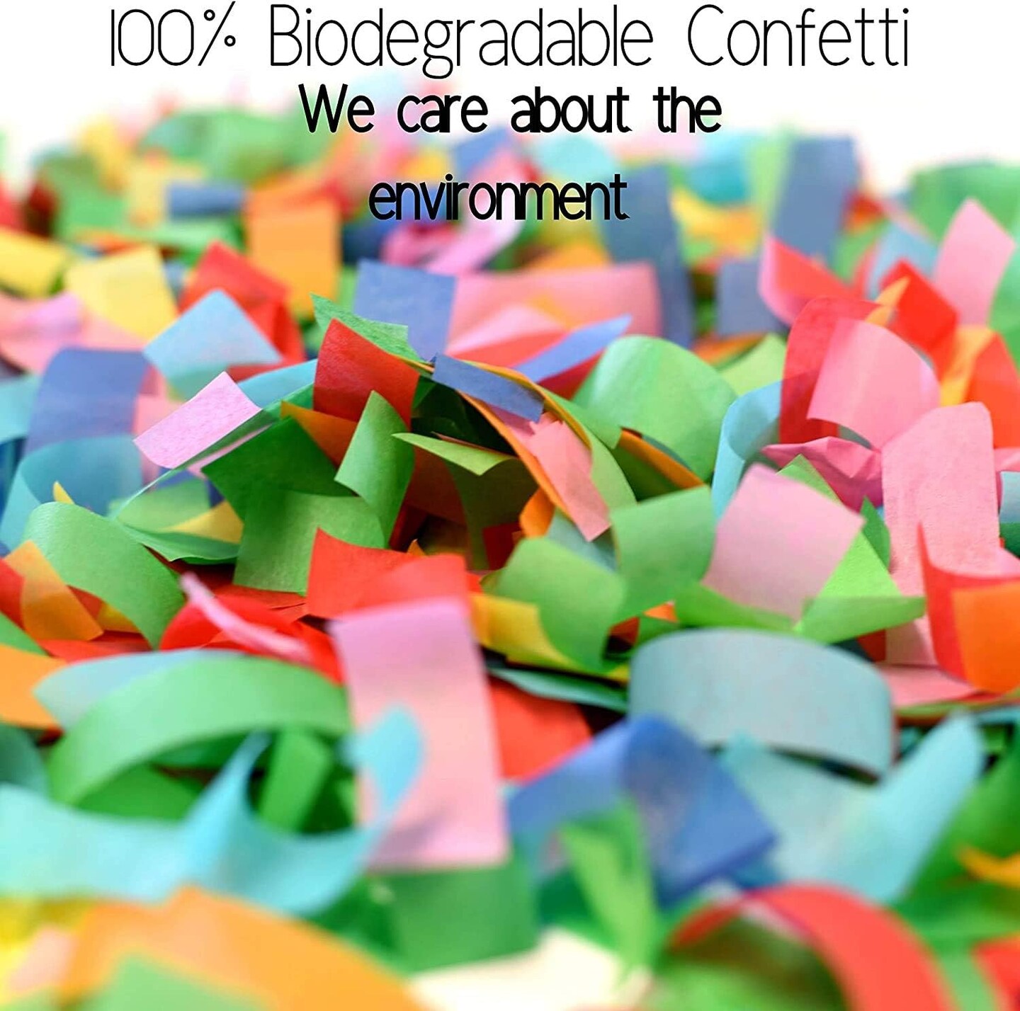 12 inch Confetti Cannons Multicolor | Biodegradable Confetti &#x26; Air Powered | Launches 20-25ft | Celebrations, New Year&#x27;s Eve, Birthdays and Weddings (5 Pack)