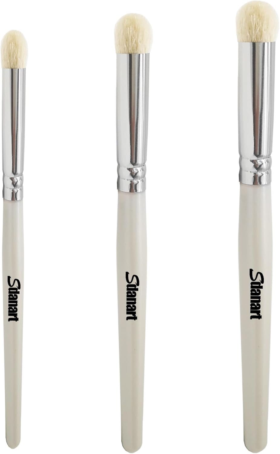 Drybrush Set Hobby Drybrush Paint Brush,Detail Paint Brush Set,3 pcs Professional Art and Advanced Acrylic Paint Brushes for Tabletop&#x26;Wargames Miniature Watercolor Oil Painting,Model&#xFF08;White&#xFF09;