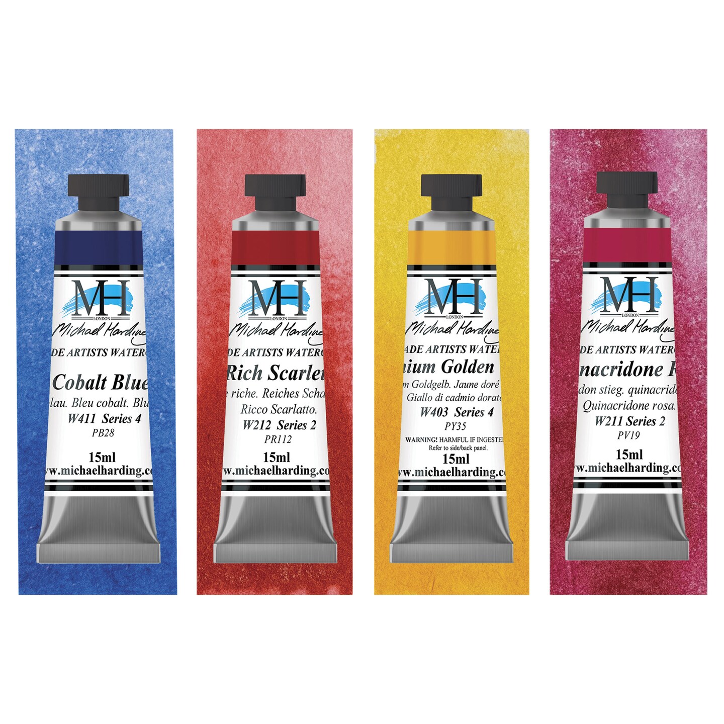 Michael Harding Artists Watercolors - Set of 4, Promise Land, 15 ml