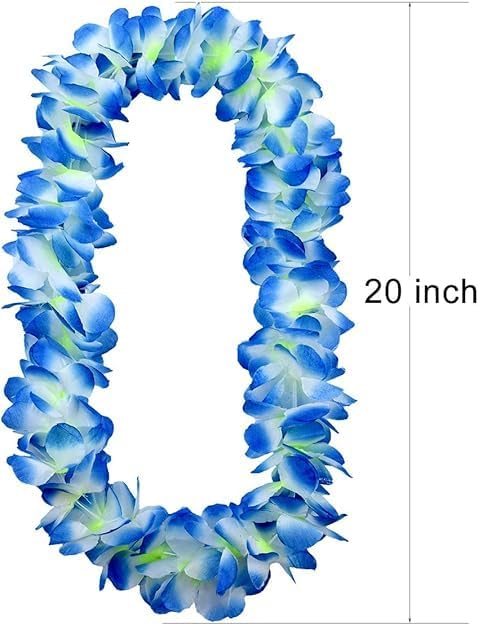 4 pcs Thickened Summer Hawaiian Leis, Perfect Luau Party Supplies for Summer Beach Vacations, Essential Party Decorations (4, 4 Color)