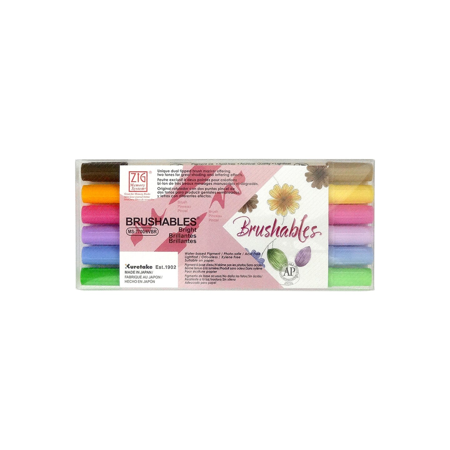 Brushables Dual-Tip Markers - 6 Color Set