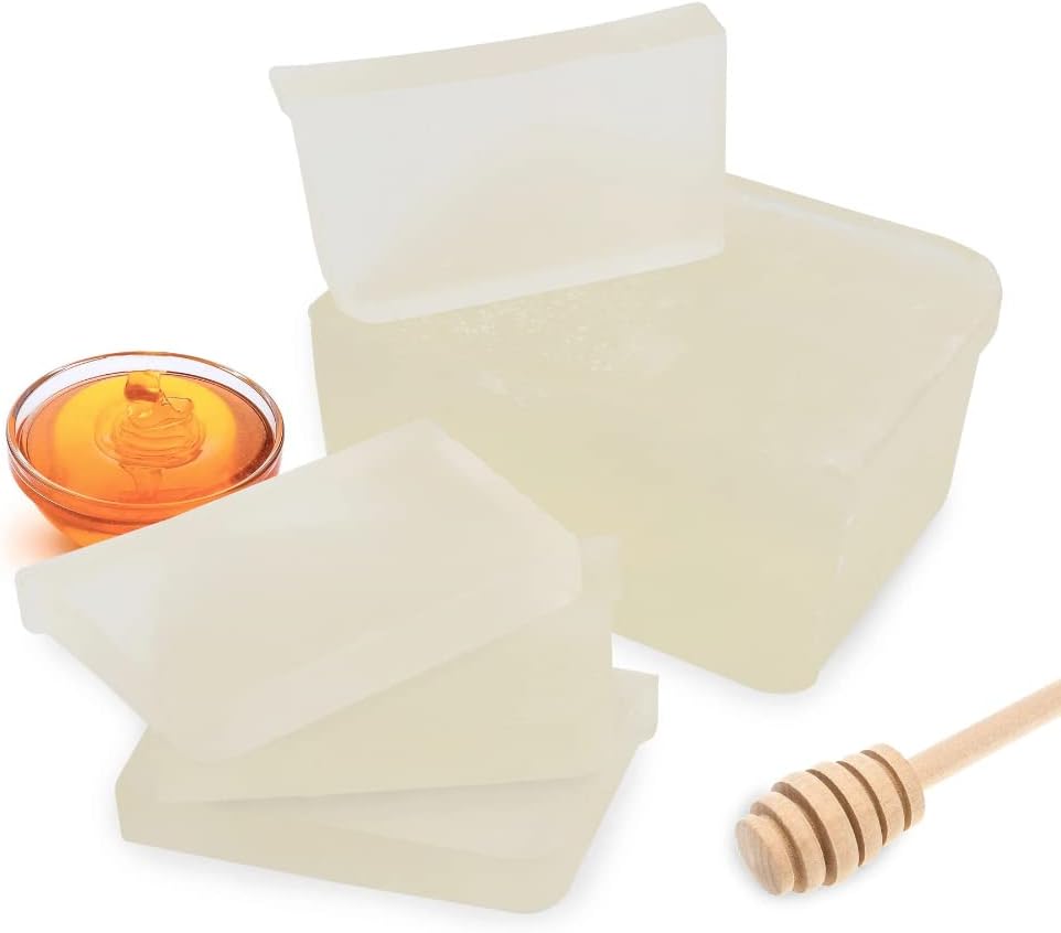 Honey Soap Base - Moisturizing Melt and Pour Glycerin Soap Base for Crafting and Soap Making, Cruelty Free, Easy to Cut - 5 Pound