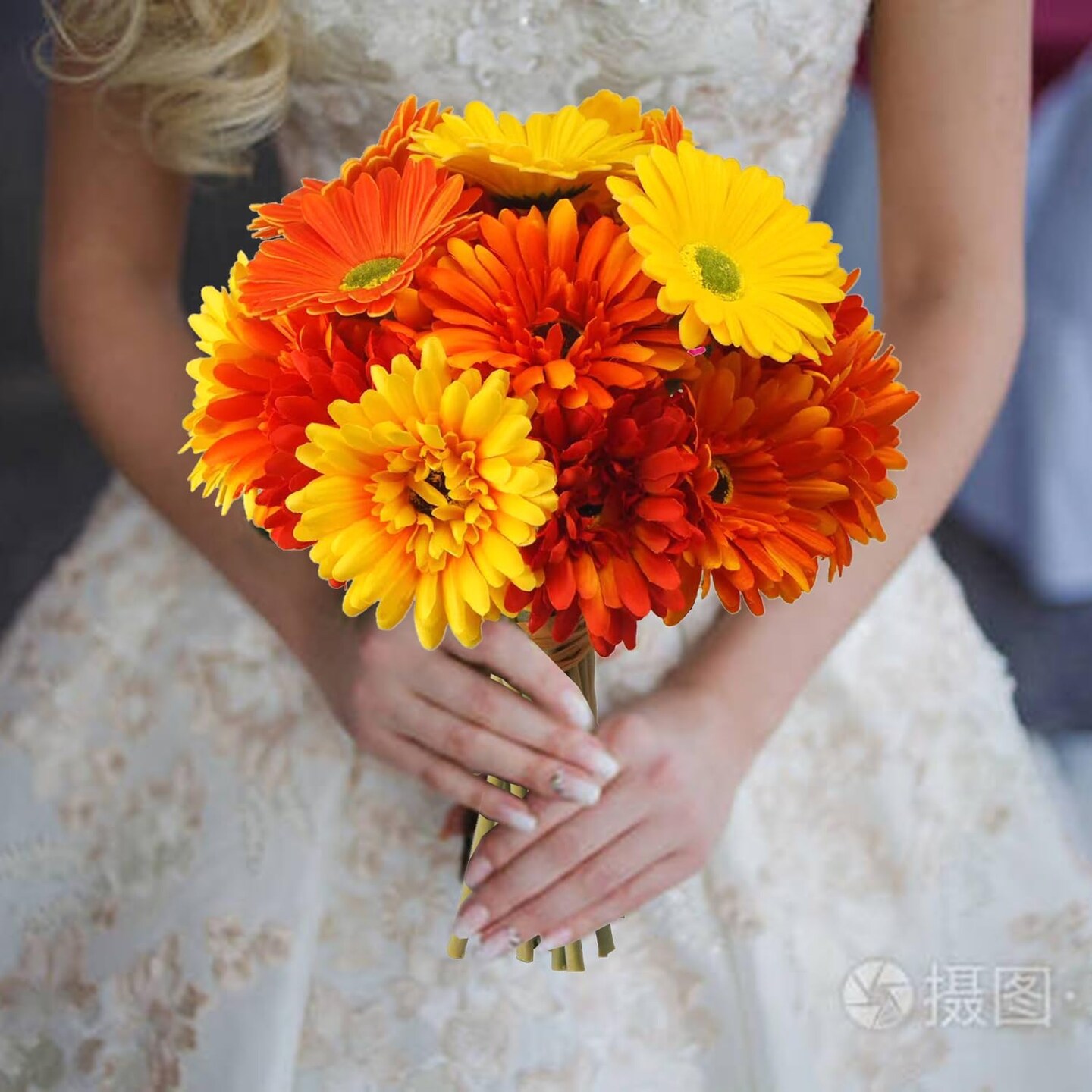 26Pcs Summer Bouquet Artificial Flowers Colorful Fake Gerbera Daisies Silk Bouquets with Vibrant Color Daisy Faux Flowers Arrangements