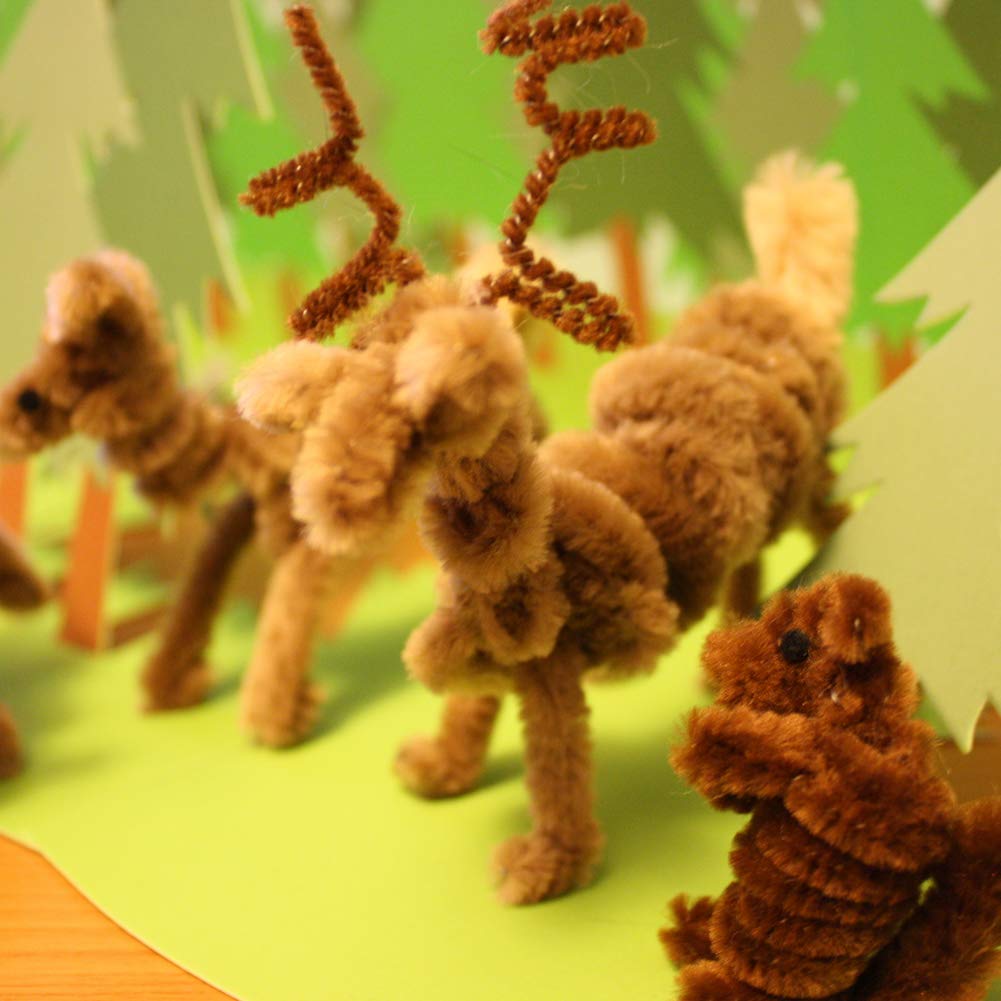 1000-Pack 12" Assorted Color Chenille Stems for DIY Crafts & Decorations