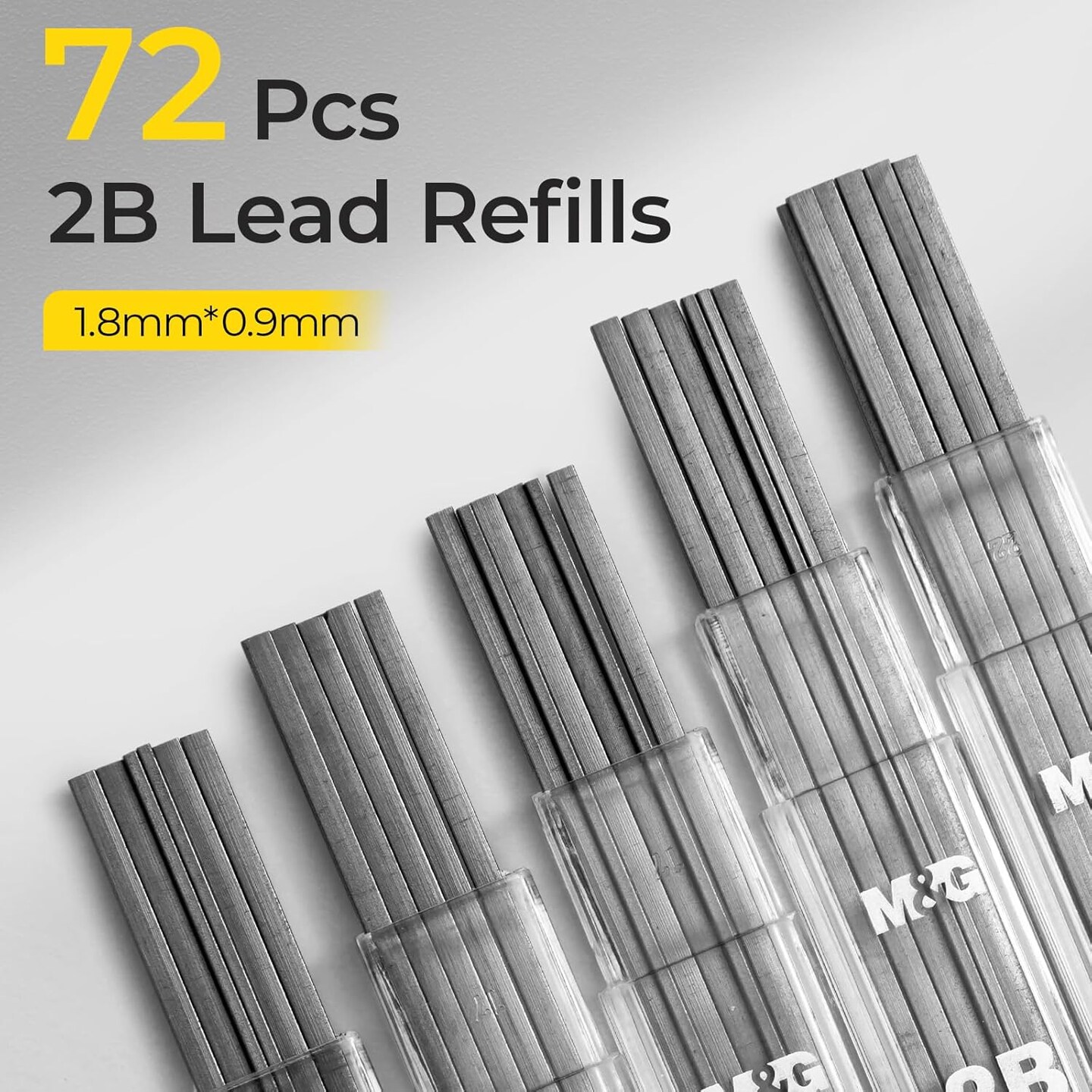 Mechanical Pencils Set 1.8mm, 2B Pencil Lead, 12 Pencils, School Supplies, Teacher Supplies, Drawing Pencils, Sketching Pencils, 12 Tube Lead Refill Set, 12 Erasers for Drafting Drawing Sketching