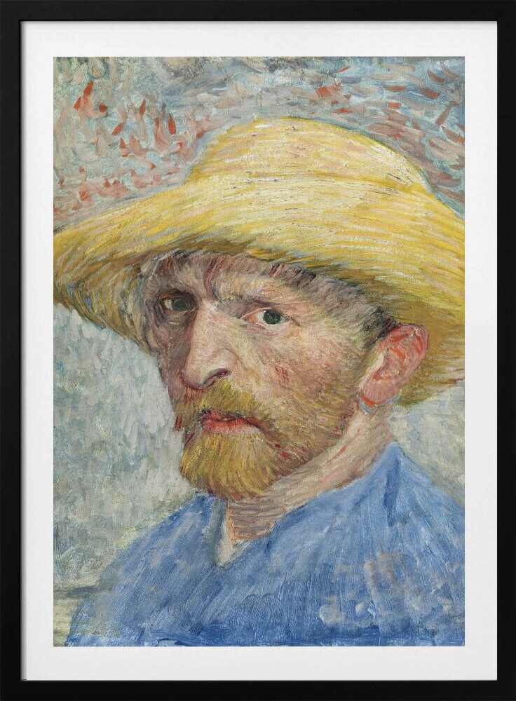 Vincent Van Gogh&#x27;s Self Portrait (1887) by Vincent Van Gogh Framed Art