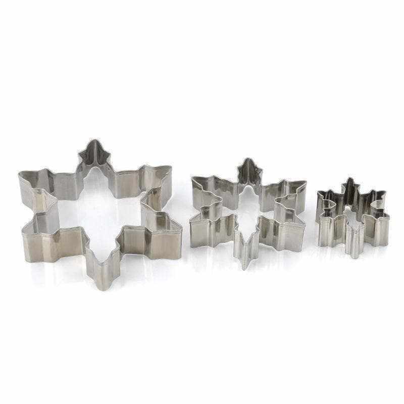 3 PC Nested Winter Snowflake Cookie Cutter Set