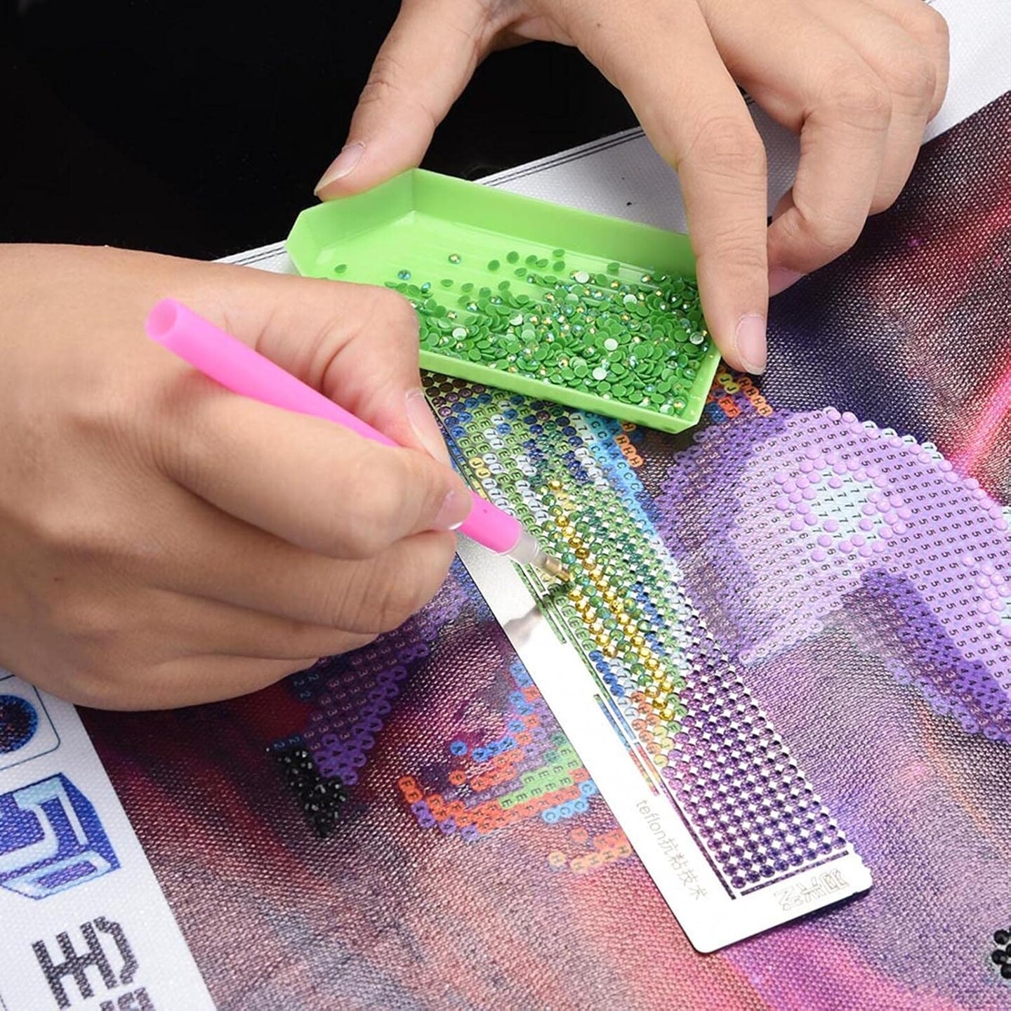 Diamond Painting Stainless Steel Ruler Diamond Dot Drill Alignment Tool DIY Diamond Painting Tools