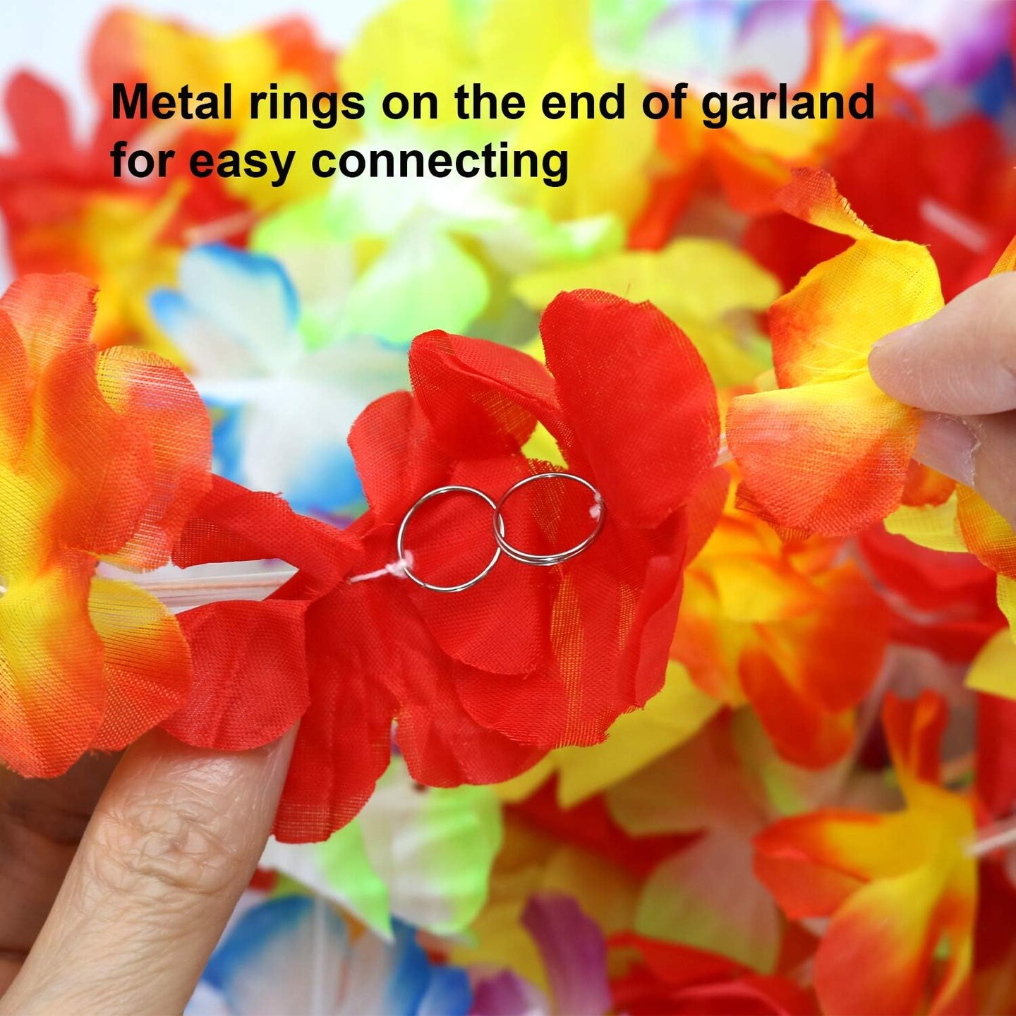 72 ft Plastic Flower Lei Garland/Hawaiian Floral Border/Luau Party Flower Garland/Hawaiian Party Garland/Luau Party Decoration