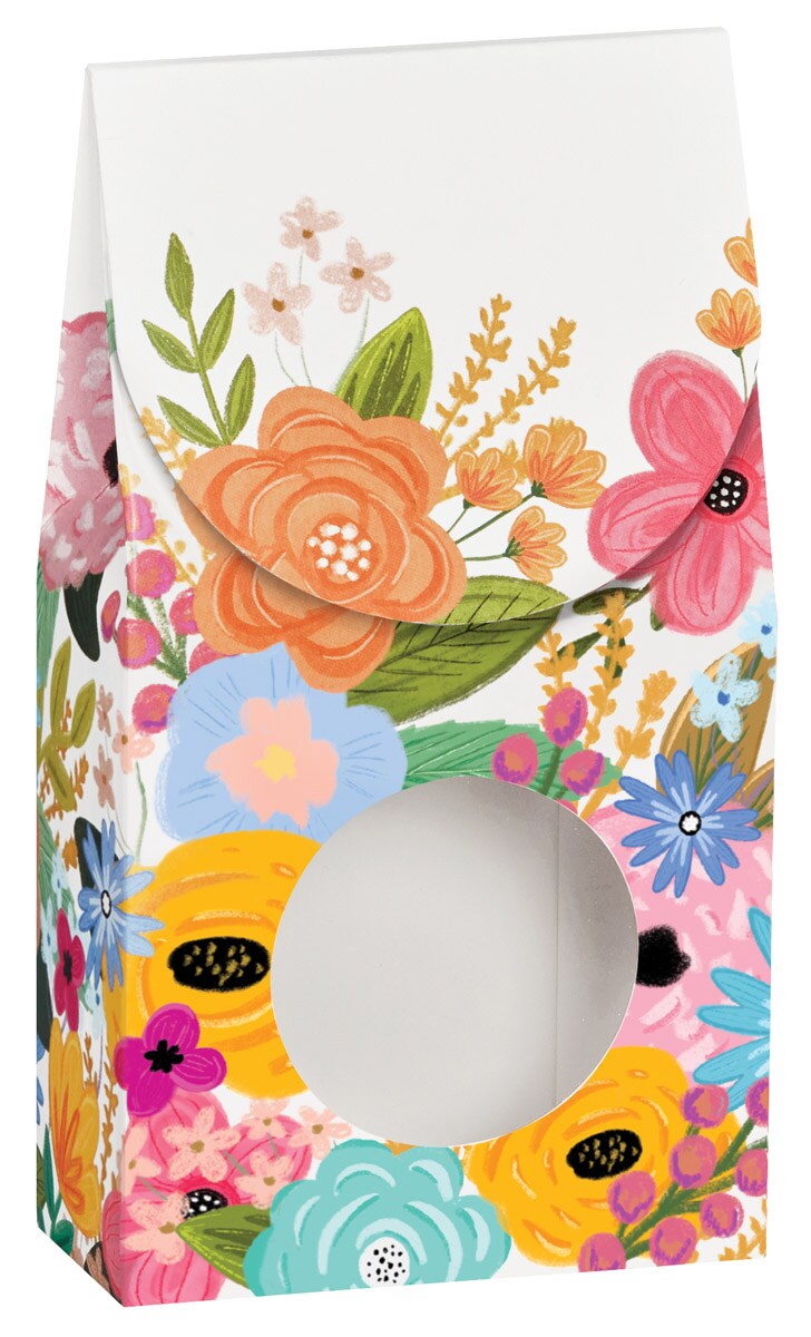 Pack/6: Wildflower Garden Gourmet Candy Box - 3-1/2 x 1-3/4 x 6-1/2&#x22;