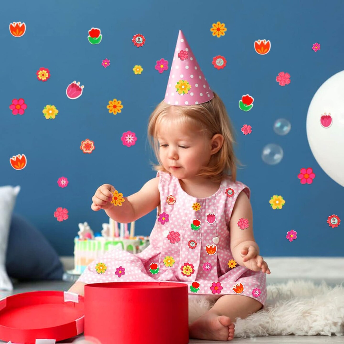 Flower Foam Sticker, 300Pcs Bulk Spring Self-Adhesive Foam Stickers Colorful Mixed Stickers for Kids Party DIY Crafts Favor Decorations Supplies