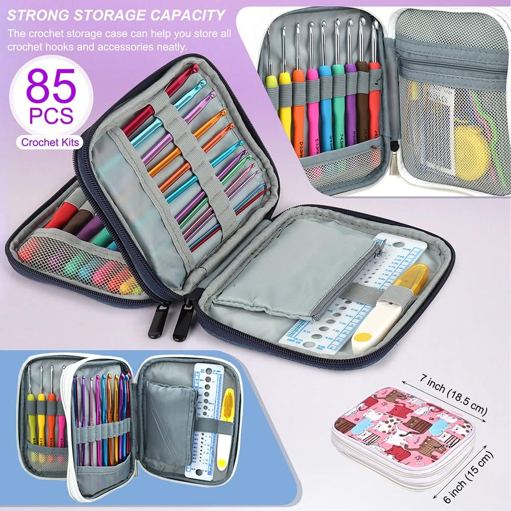Katech Crochet Hooks Kit with Case