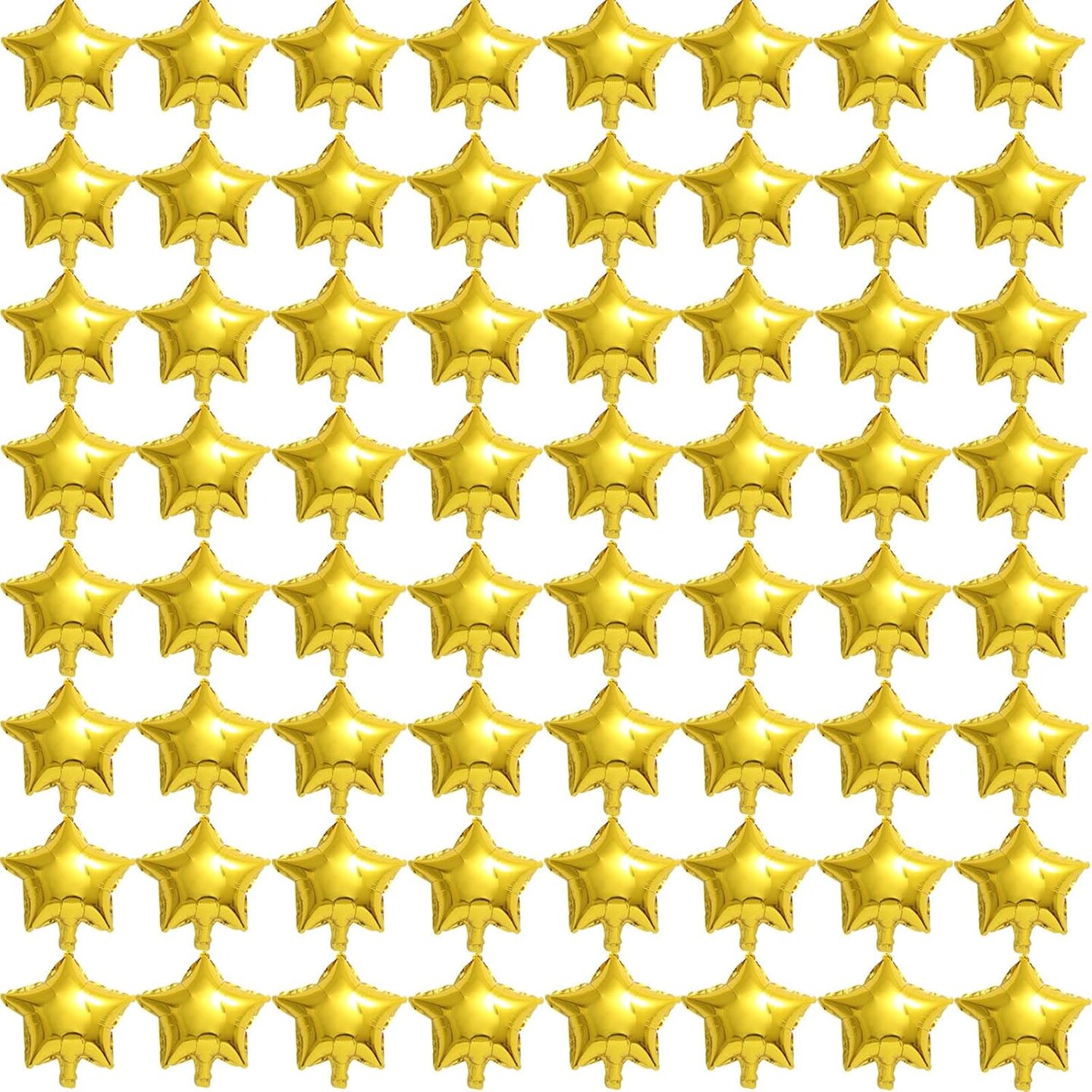Gold Star Balloons,50 Pieces PSKJATIN 5&#x22; Star Balloons,Small Gold Foil Star Balloon Mylar Balloons for Party Decorations