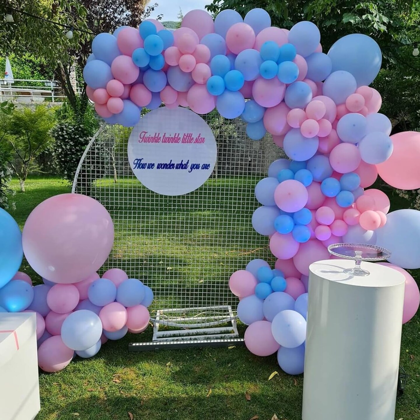 Pink and Blue Latex Balloons, 67 12 Inch Pink Blue Gender Reveal Balloons