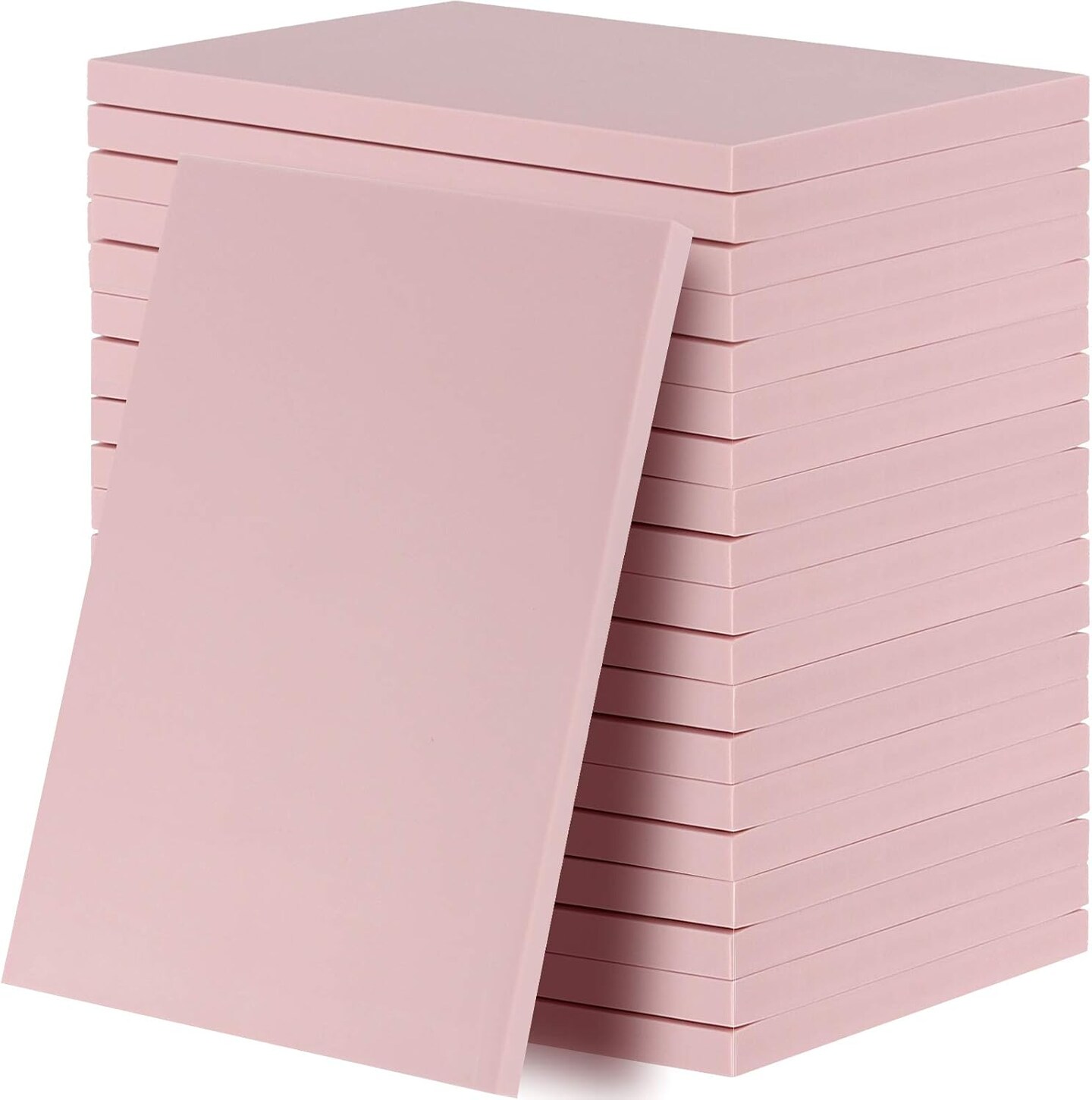 20 PCS Rubber Block Stamp Carving, 6 x 4 Inch Pink Rubber Stamp, Soft Linoleum Block, Carving Blocks for Stamps, Easy to Carve