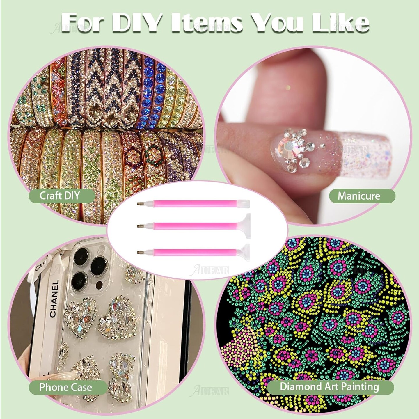 24 Pack Diamond Pen 5D Embroidery Art Pens Tool for DIY Rhinestone